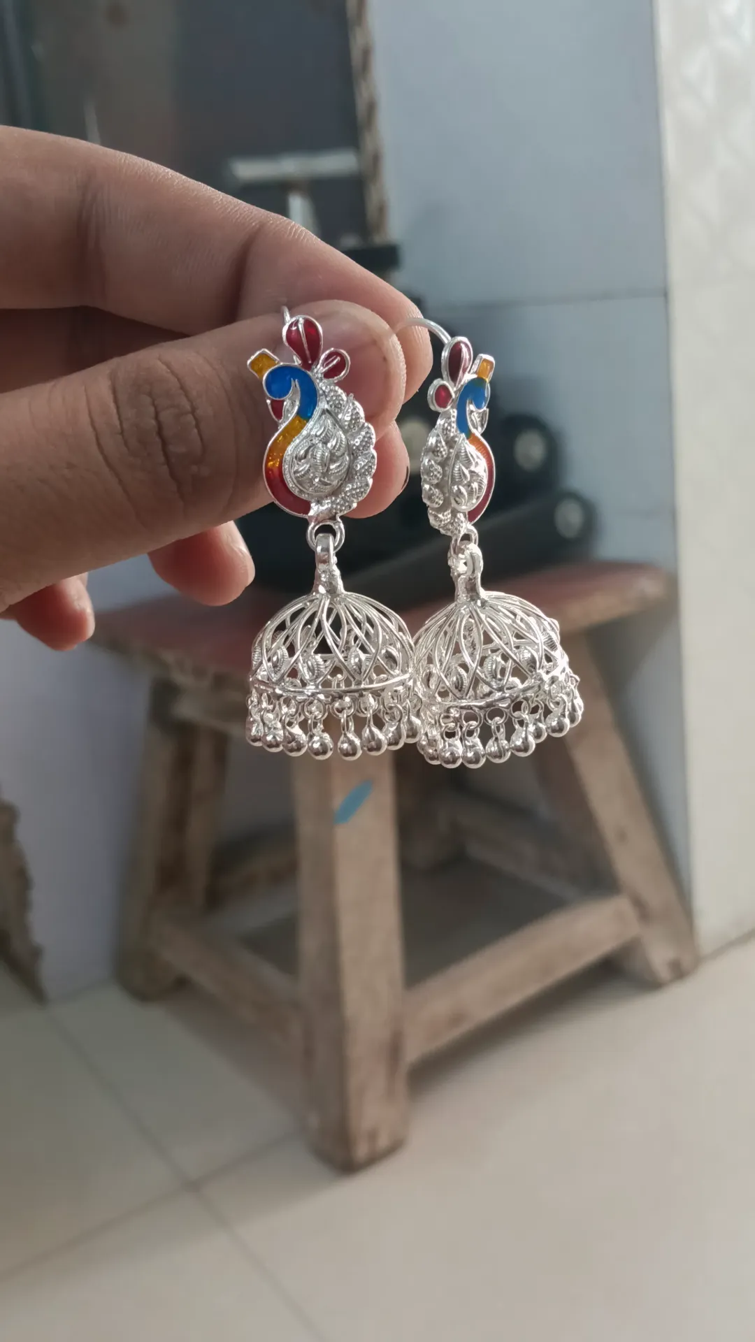 Peacock jhumki