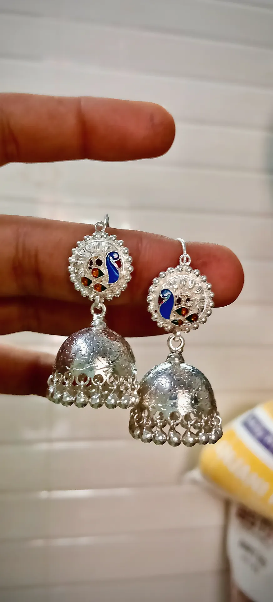 Plane tokri peacock jhumki