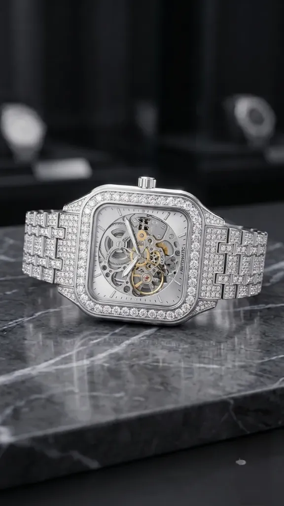 Santos Skeleton watch