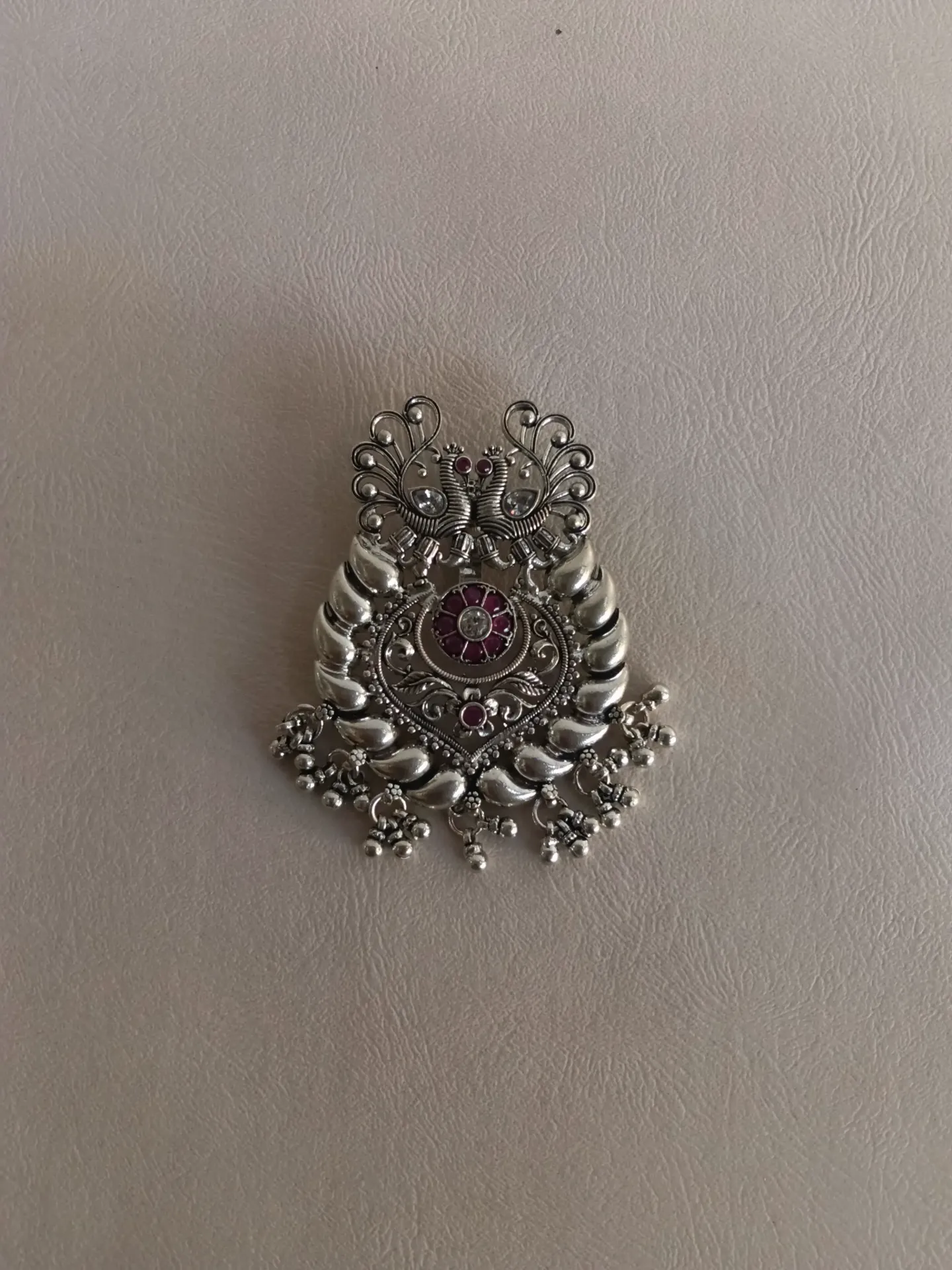 925 SILVER OXIDISED MORNI PENDANT | 50 GRAM | PENDANT FOR GIRLS | KESRIYA JWELLERS