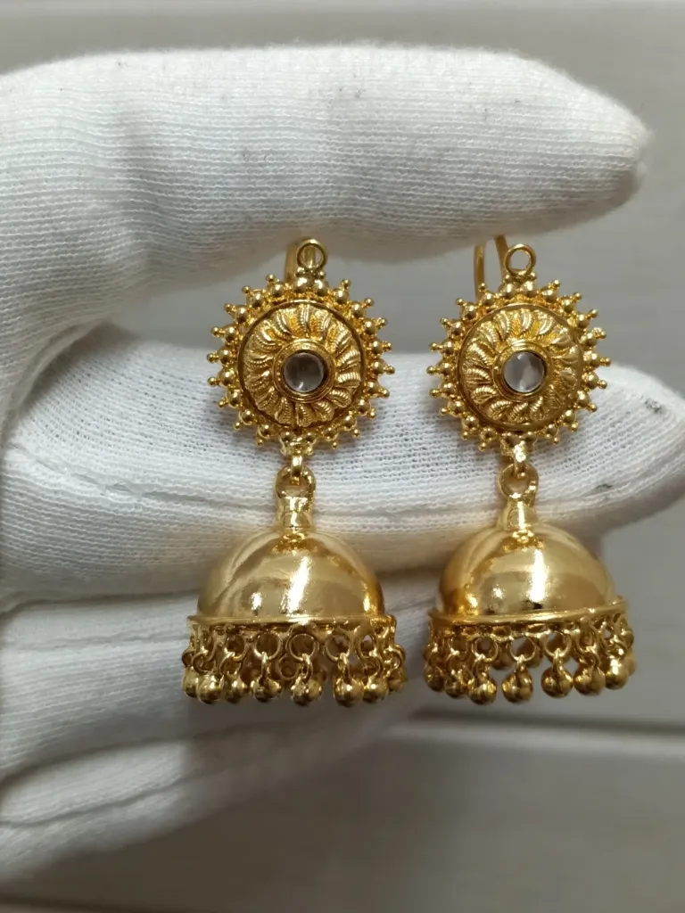 White stone jhumki